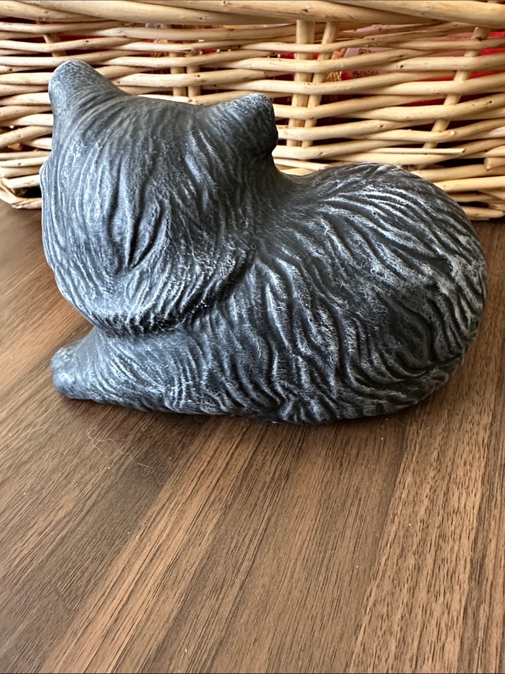 Gray Stone Cat Figurine - Picture 3 of 3